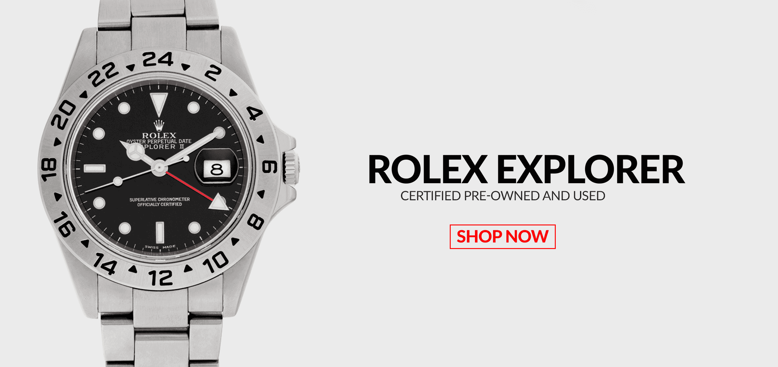 Pre-Owned Certified Used Rolex Explorer Watches Header