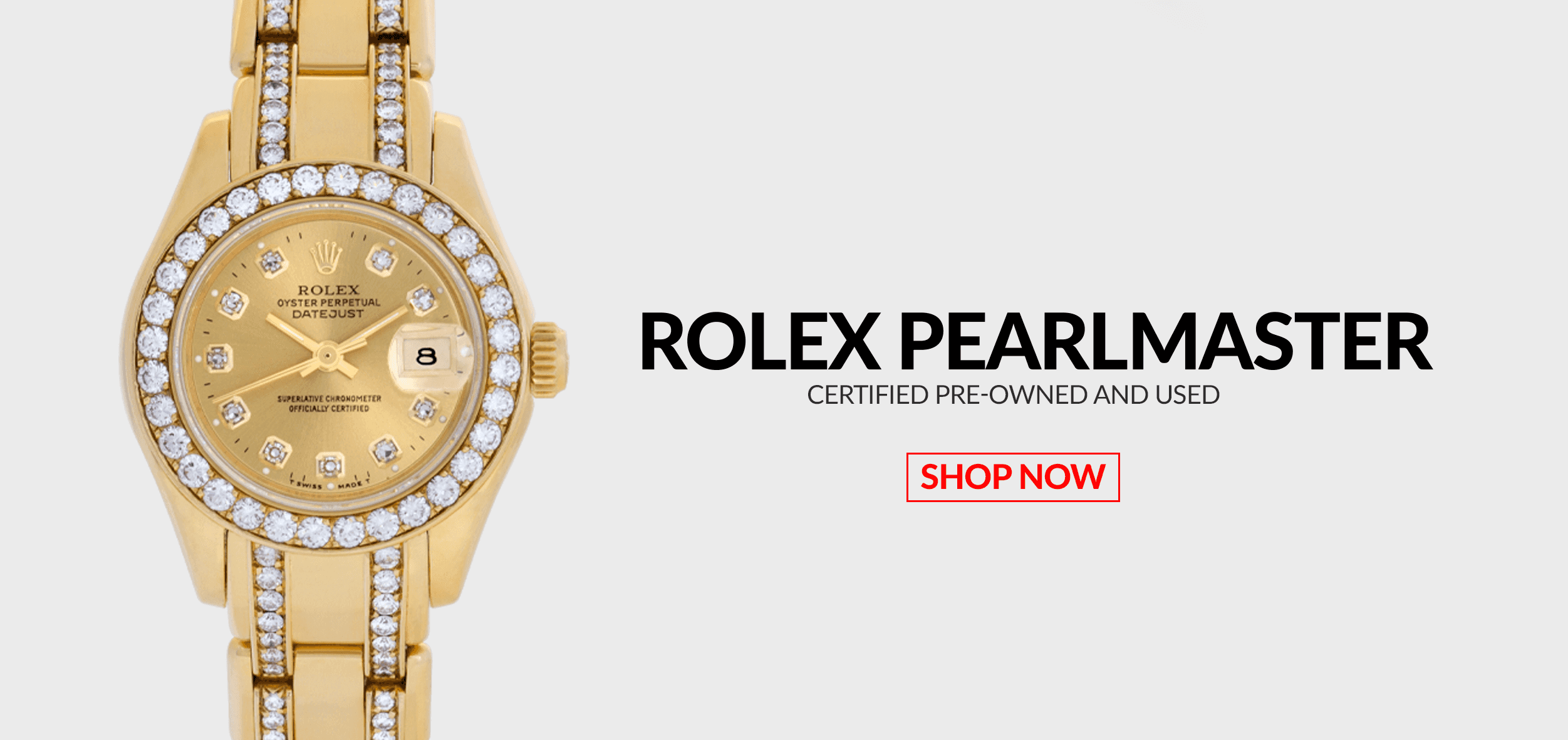 Pre-Owned Certified Used Rolex Pearlmaster Watches Header